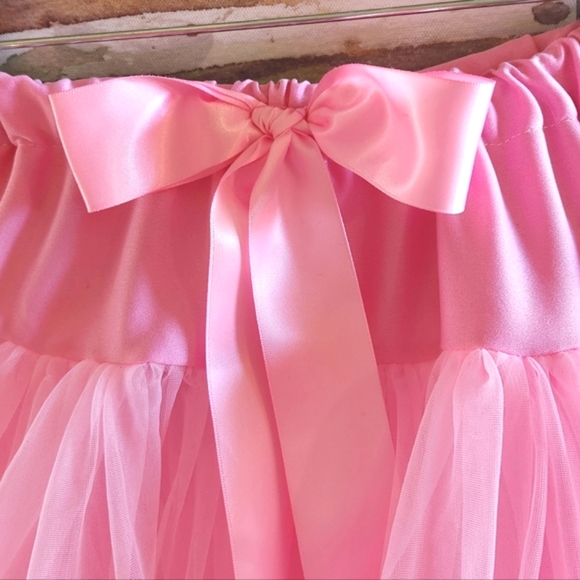DANCE Pink Gym TUTU PUPPET WORKSHOP Barbie Rose Satin Elastic Tulle Slip Skirt S - Picture 13 of 16